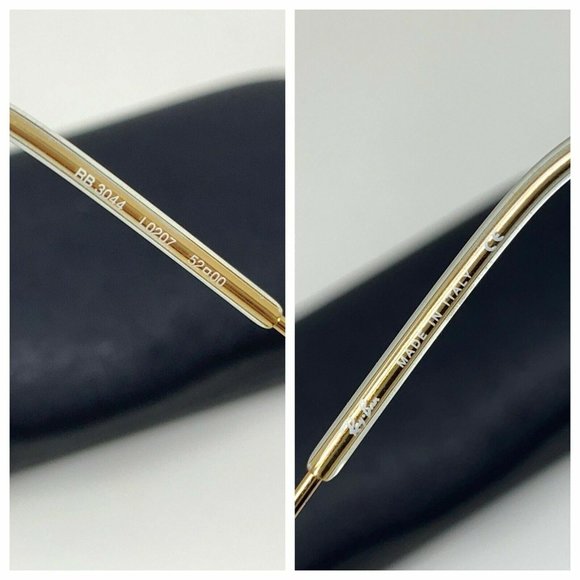 RAY BAN RB3044 SMALL METAL L0207 GOLD AVIATOR SUNGLASSES B&L 3044 G15 - Picture 12 of 12